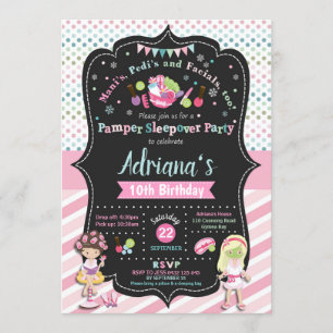 Invitation Choyez les filles d'invitations d'anniversaire de