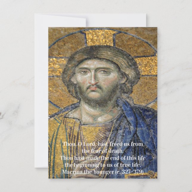 Invitation Christ Pantocrator Mosaïque Iconique Religieuse Ro (Devant)