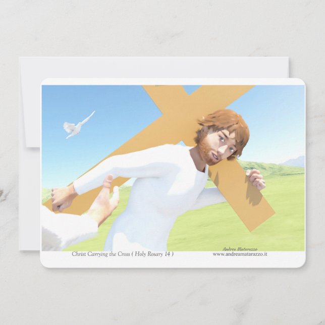 Invitation Christ portant la Croix  (Devant)