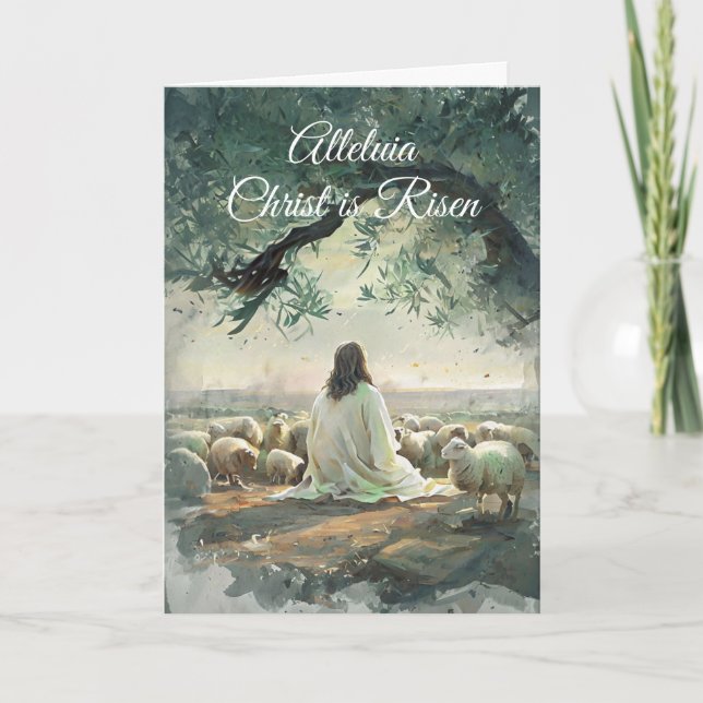Invitation Christ Vintage est Résurrection de Pâques Chrétien (Devant)