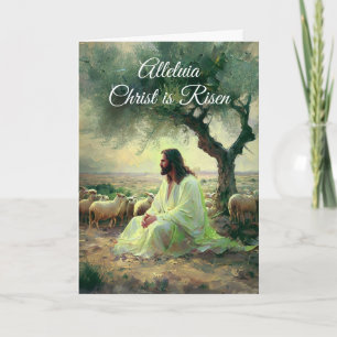 Invitation Christ vintage ressuscité Pâques chrétien religieu