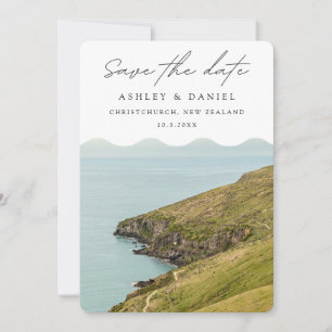 Invitation Christchurch Sauvez la date Nouvelle-Zélande Maria