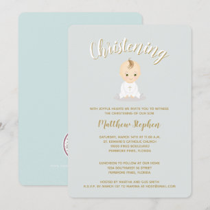 Invitation Christening Baby Boy