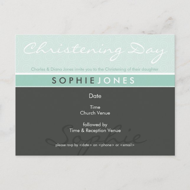 INVITATION CHRISTENING :: simplement super 5 (Devant)
