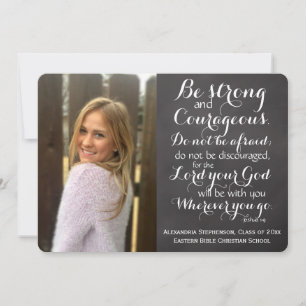 Invitation Christian Bible Verse Custom Photo Graduation