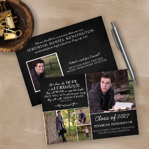 Invitation Christian Bible Verse Graduation Multiphoto