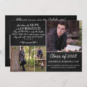 Invitation Christian Bible Verse Graduation Multiphoto