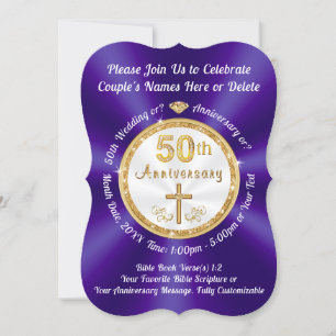 Invitation CHRISTIAN, Cartons d'invitation pour le 50e annive