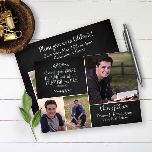 Invitation Christian Graduation Bible Verse Photo Collage