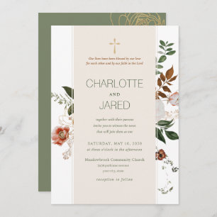 Invitation Christian Green et Mariage floral de Bourgogne