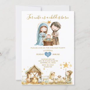 Invitation Christian Nativité Noël Maison de Noël