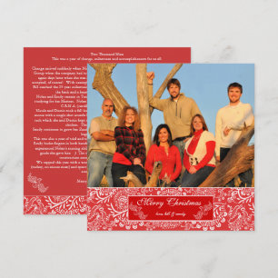 Invitation Christma Lettre sur le dos rouge photo de Noël