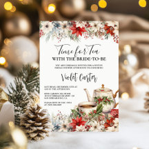 Christmas Bridal Tea Party Bridal Shower Holiday