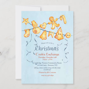 Invitation Christmas Cookie Garland Cookie Exchange