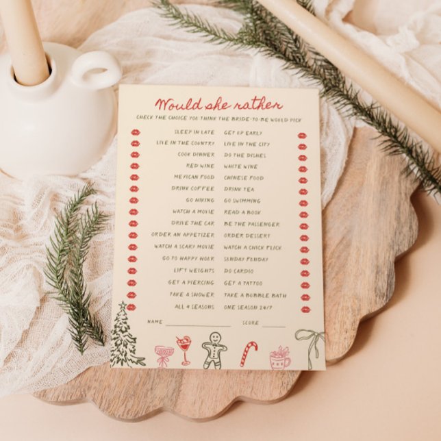 Invitation Christmas Doodle He said She said Card (Créateur téléchargé)