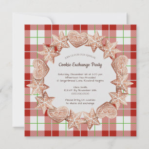 Invitation Christmas Gingerbread Holiday Cookie Exchange