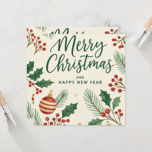 Invitation Christmas & New Year Holiday Card