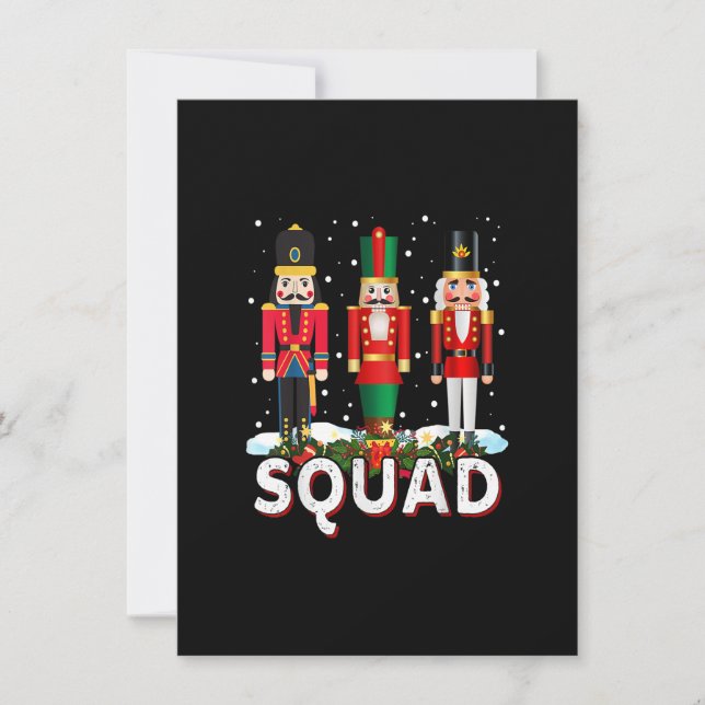Invitation Christmas Nutcracker Squad Ballet Dance Funny Holi (Devant)