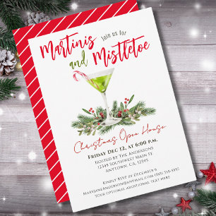 Invitation Christmas Open House Martinis & Mistletoe Party