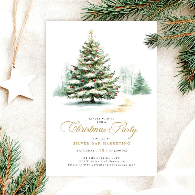 Invitation Christmas Party Festive Corporate (Créateur téléchargé)