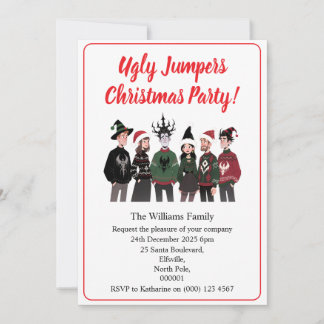 Invitation Christmas Party Ugly Jumper Xmas