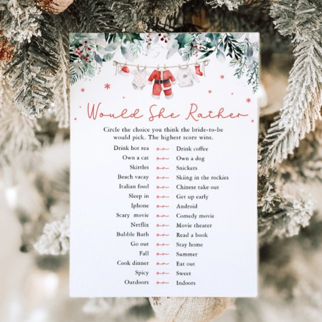 Invitation Christmas Père Noël Voudrait Elle Plutôt Baby show (Créateur téléchargé)