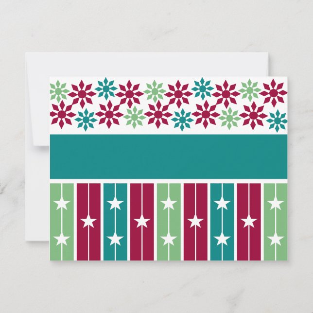 Invitation Christmas Stripes - personnaliser (Devant)