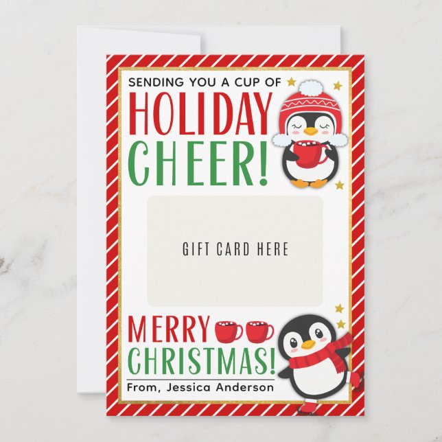 Invitation Christmas Teacher Appreciation Gift Card Holder (Devant)
