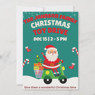 Invitation Christmas Toy Drive Famille ou Organisme de bienfa