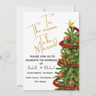 Invitation Christmas Wedding Invitation,Winter Wedding