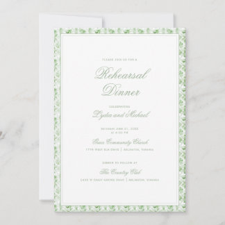 Invitation Christmas Wreath | Monogram Rehearsal Dinner
