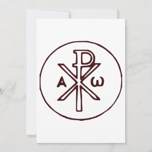 Invitation Christogramme sacré Chi-Rho Beaux-Arts