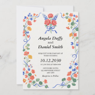 Invitation Chroma Rhapsodie Botanique Mariage Fleur Coloré