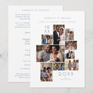 Invitation Chronologie Minimaliste Moderne pour un Anniversai