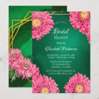 Chrysanthèmes rose Fête des mariées géométrique