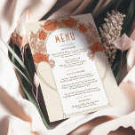 Invitation Chrysanthemum Menu Mariage Vintage Art Nouveau<br><div class="desc">Carte Chrysanthemum de style Art Nouveau pour votre mariage à thème vintage inspirée de William Morris dans un design floral, romantique et fantaisiste. Les fleurs victoriennes complètent les polices art déco classiques. Entrez vos informations personnalisées, et vous avez terminé. Si vous souhaitez modifier la conception, cliquez sur le bouton bleu...</div>
