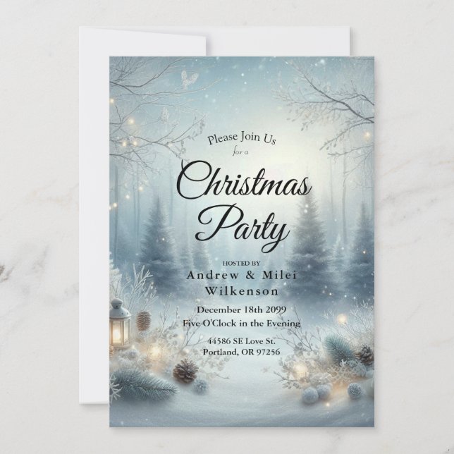 Invitation Chuchotements d'un solstice d'hiver (Devant)