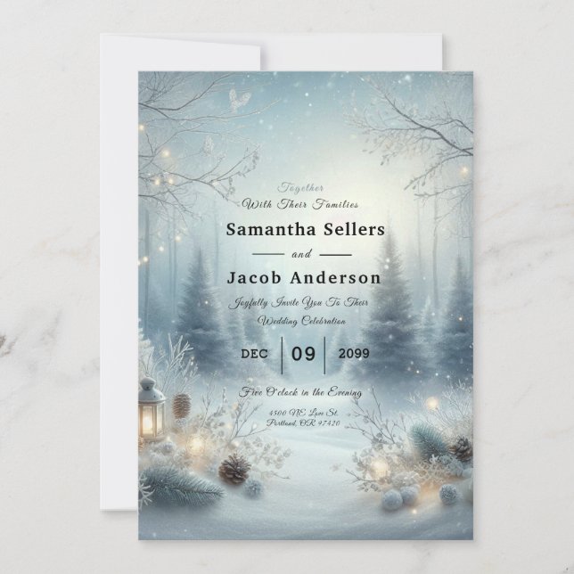 Invitation Chuchotements d'un solstice d'hiver (Devant)