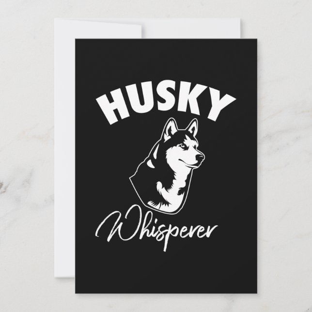 Invitation Chuchoteur Husky Sibérien (Devant)