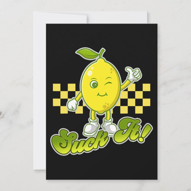 Invitation Chuck It Green Lime Lemon Love Funny Mexican Party (Devant)