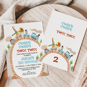 Invitation Chugga Chugga Deux Train 2e Anniversaire