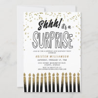 Chut ! C'est une bougie surprise 60e anniversaire
