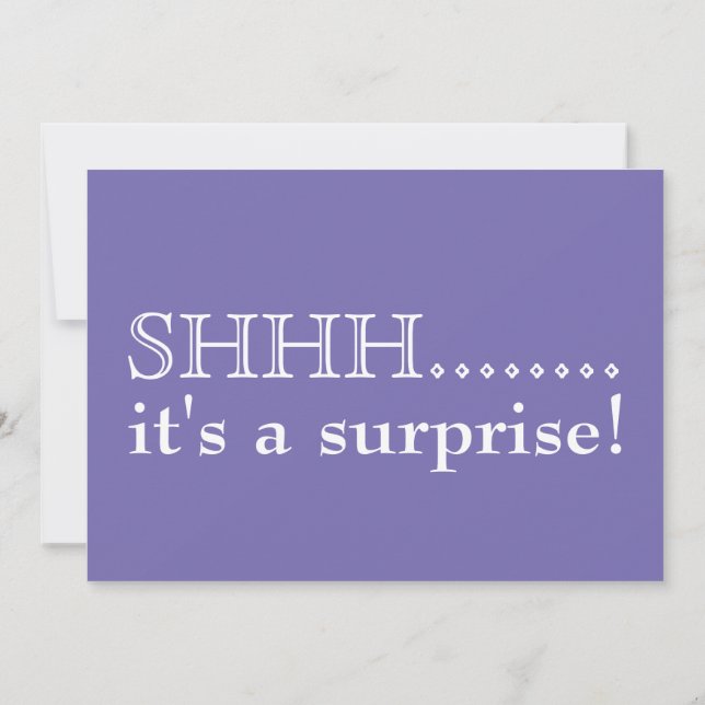 Invitation Chut... C'est une fête surprise de 50ème anniversa (Dos)