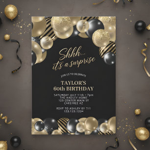Invitation Chut, c'est une Surprise pour un 60ème Anniversair