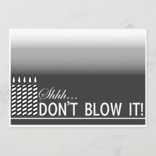 Invitation Chut noir de l'invitation de fête d'anniversaire