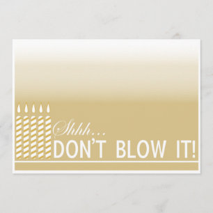 Invitation Chut or de l'invitation de fête d'anniversaire