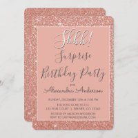 Chut ! Surprise Rose Gold fête d'anniversaire