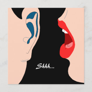 Invitation Chut... Whisper de l'invitation de Surprise Party 