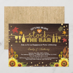 Invitation Chute amoureuse stock de la fête de fiançailles du