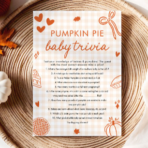 Invitation Chute Baby shower Tirée Main Baby Trivia Jeu